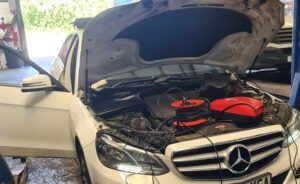Remap in progress on Mercedes E Class by AMC Car Repairs